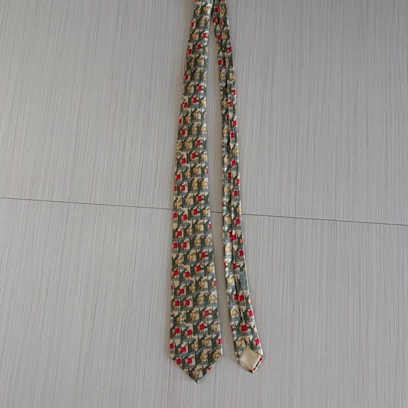Hermes silk horse print Tie